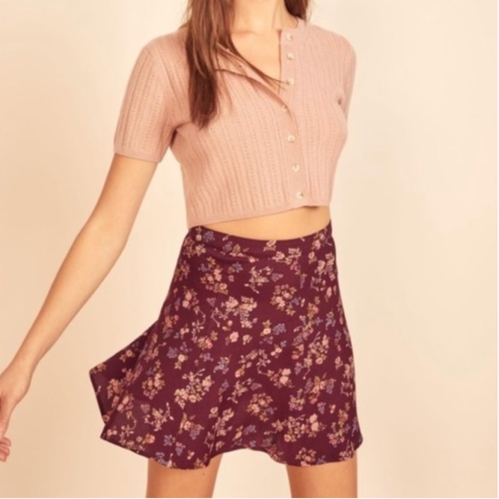 Reformation Flounce Chantelle Mini Skirt 8